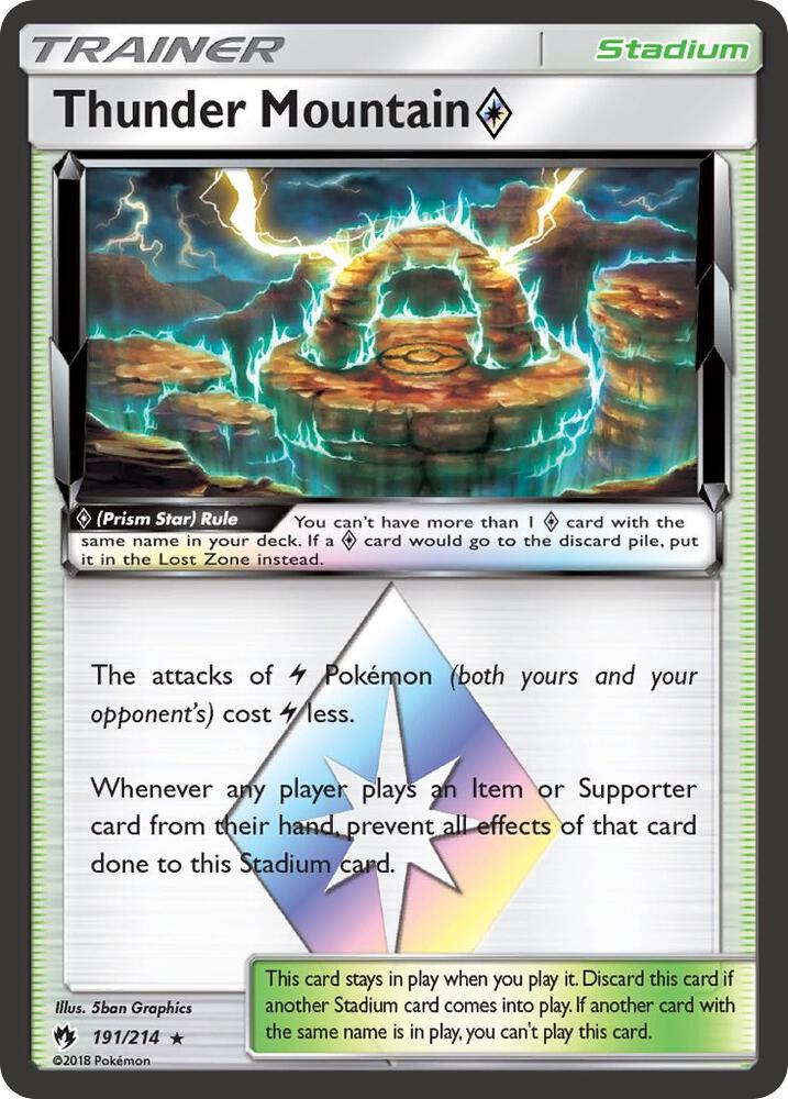 Pokemon Thunder Mountain Prism Star 191/214 Lost Thunder