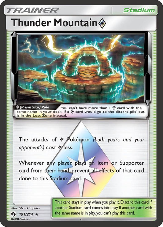 Pokemon Thunder Mountain Prism Star 191/214 Lost Thunder