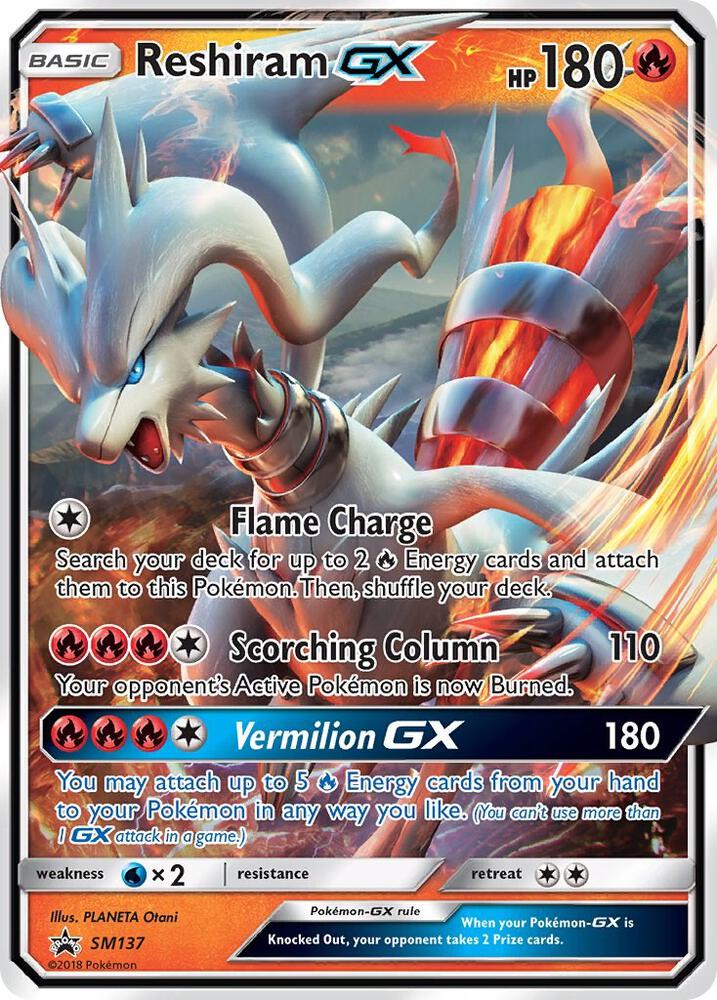 Pokemon Reshiram GX SM137 SM Black Star Promos