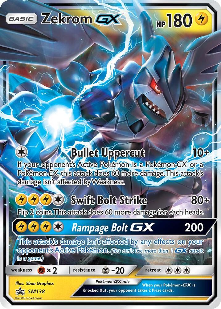 Pokemon Zekrom GX SM138 SM Black Star Promos