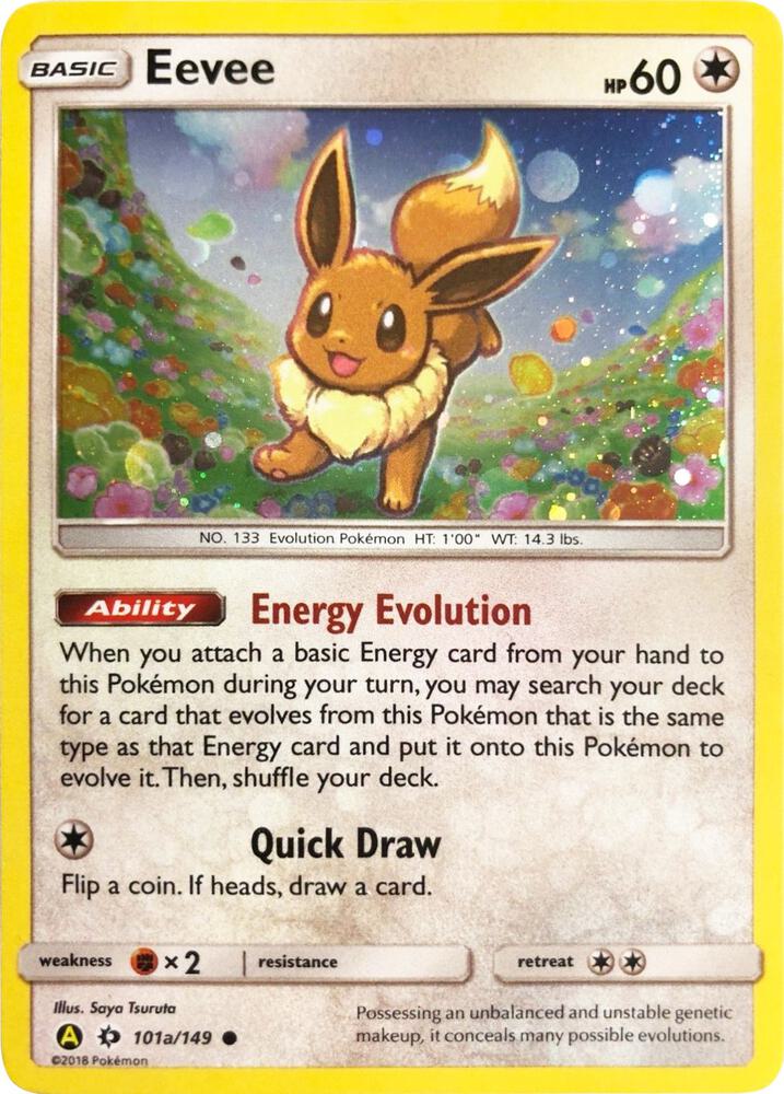 Pokemon Eevee 101a/149 Yellow A Alternate Art