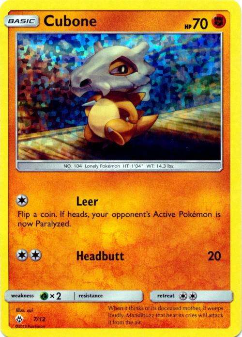 Pokemon Cubone 7/12 McDonald's Collection 2018