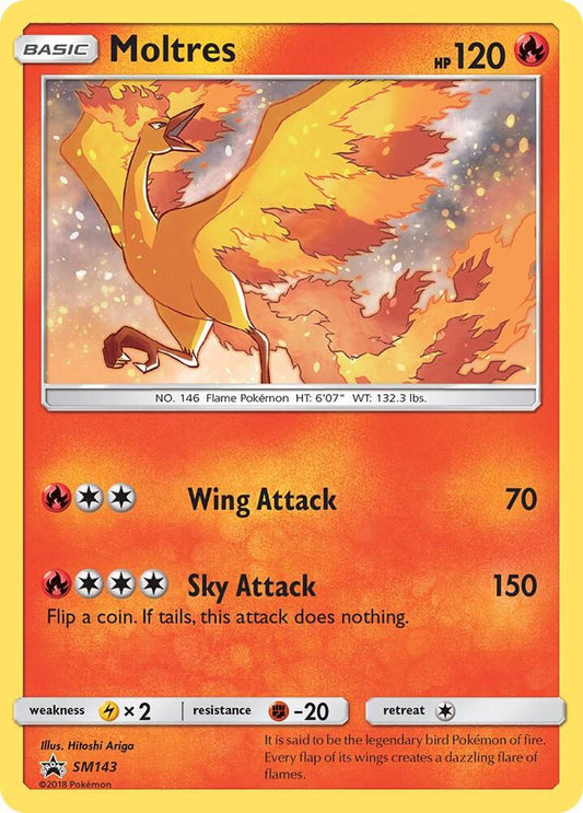 Pokemon Moltres SM143 SM Black Star Promos