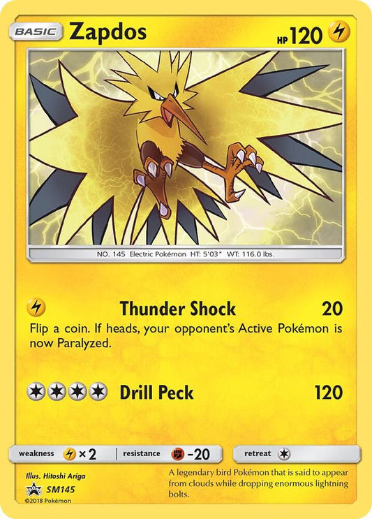 Pokemon Zapdos SM145 SM Black Star Promos
