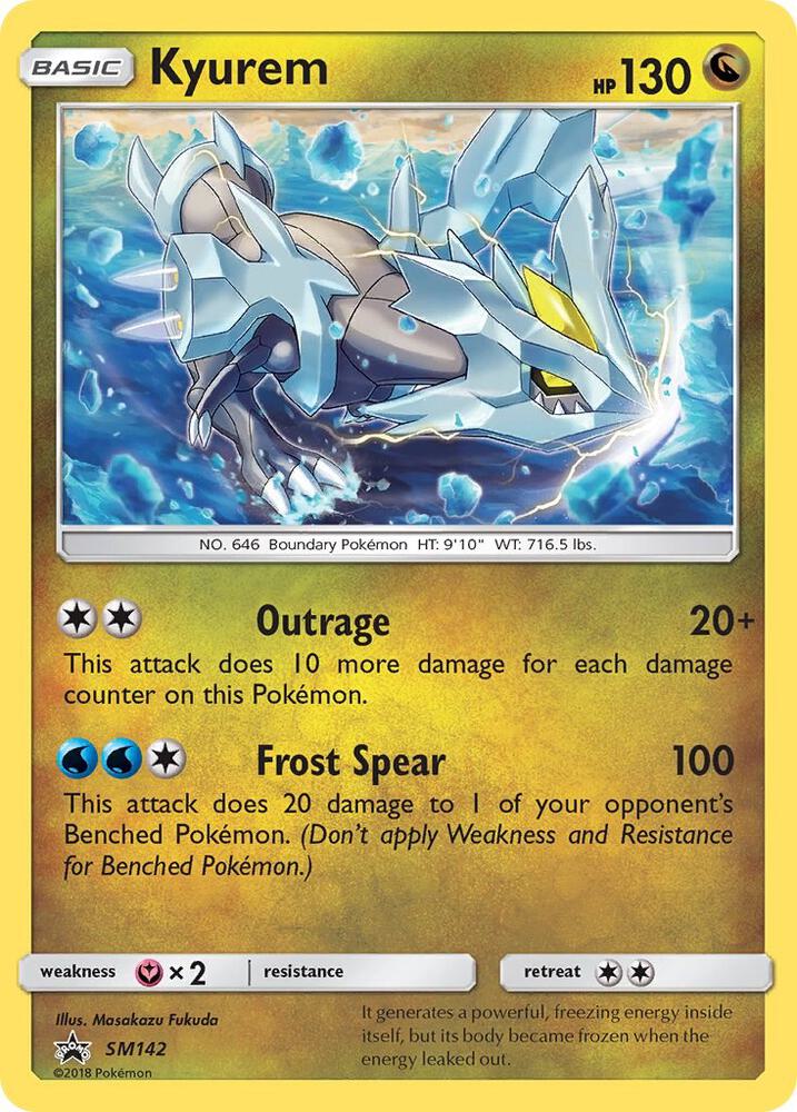 Pokemon Kyurem SM142 SM Black Star Promos