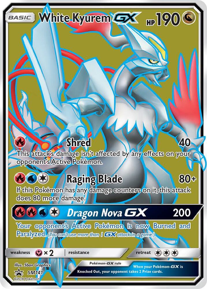 Pokemon White Kyurem GX SM141 SM Black Star Promos