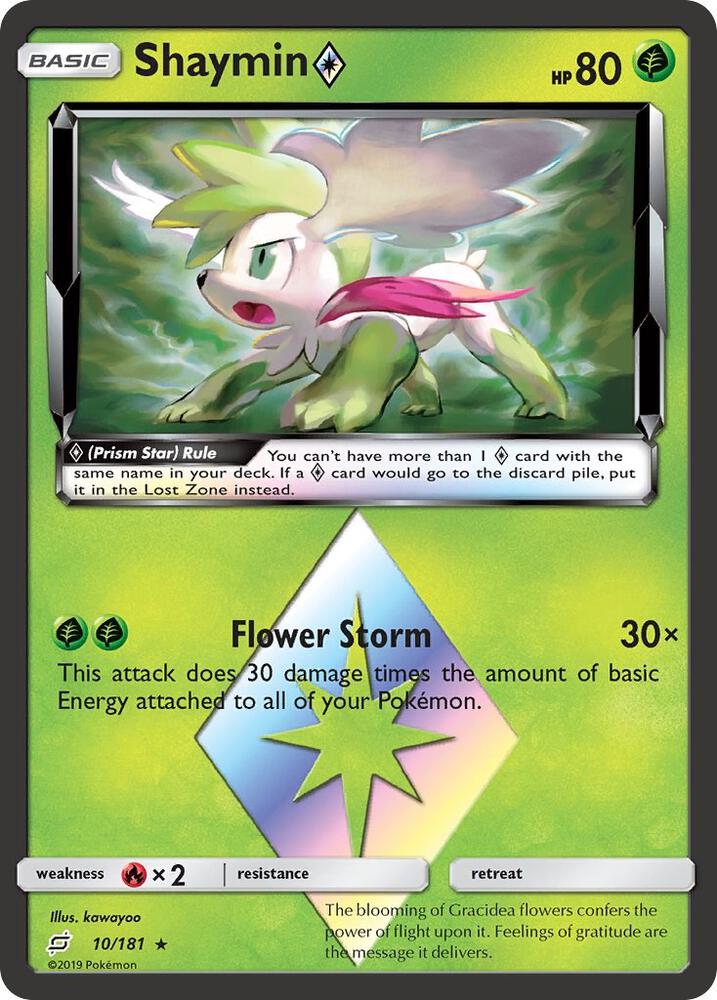 Pokemon Shaymin Prism Star 10/181 Team Up