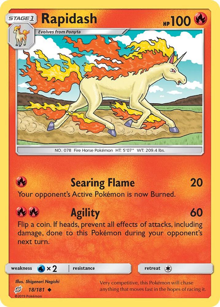 Pokemon Rapidash 18/181 Team Up