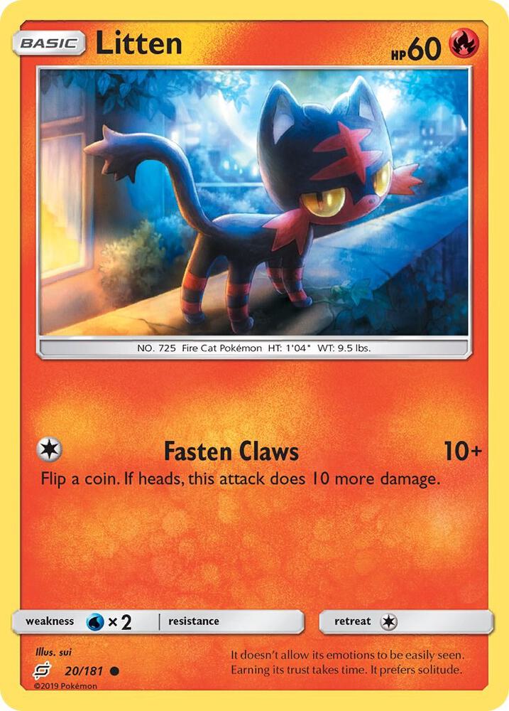Pokemon Litten 20/181 Team Up