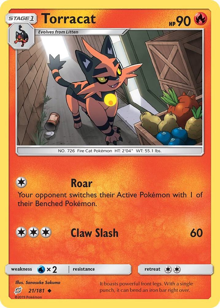 Pokemon Torracat 21/181 Team Up