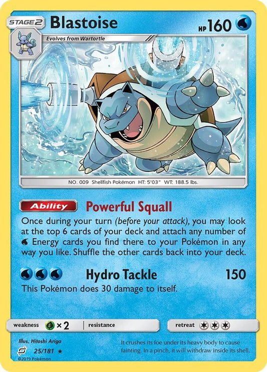 Pokemon Blastoise 25/181 Team Up