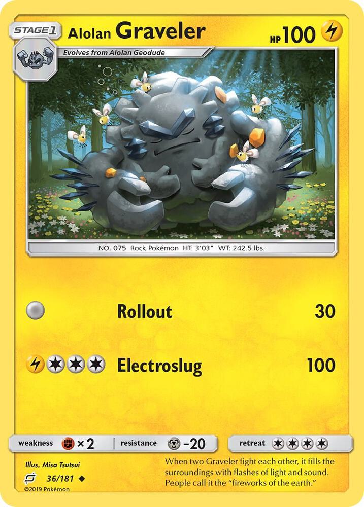 Pokemon Alolan Graveler 36/181 Team Up