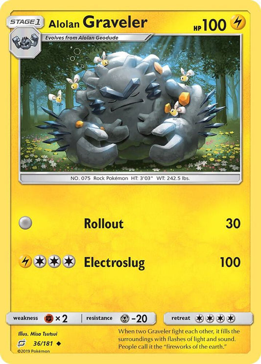 Pokemon Alolan Graveler 36/181 Team Up