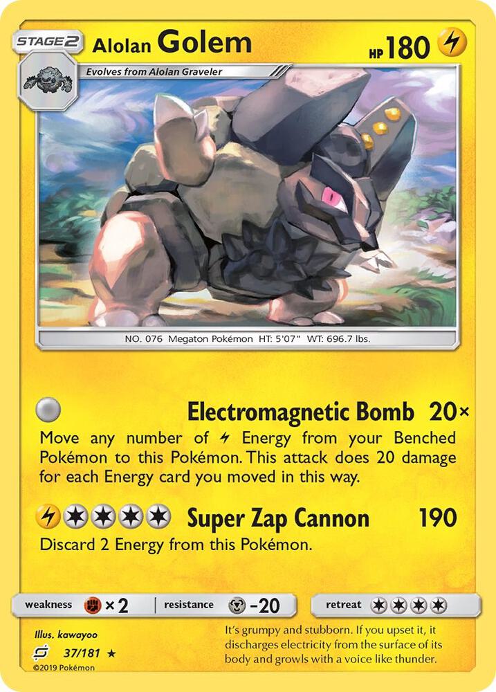 Pokemon Alolan Golem 37/181 Team Up