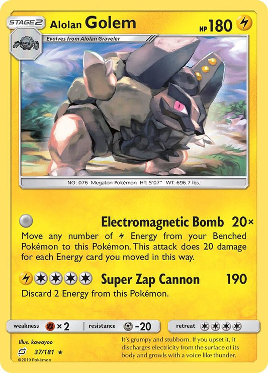 Pokemon Alolan Golem 37/181 Team Up