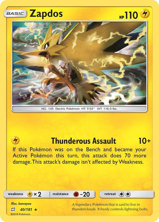 Pokemon Zapdos 40/181 Team Up