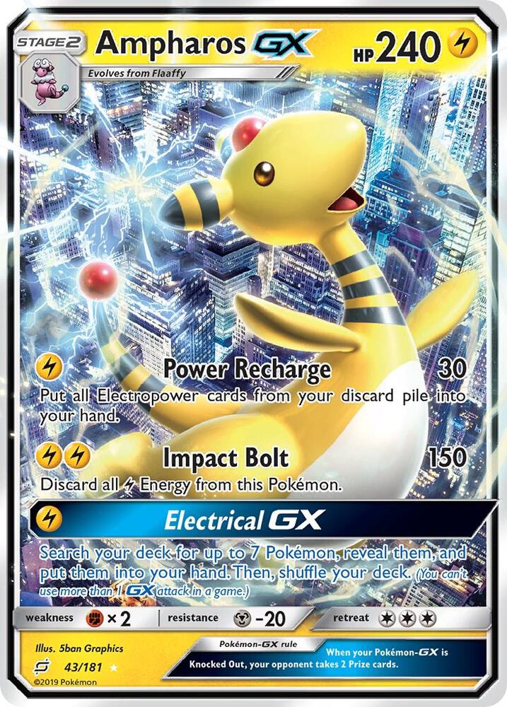 Pokemon Ampharos GX 43/181 Team Up
