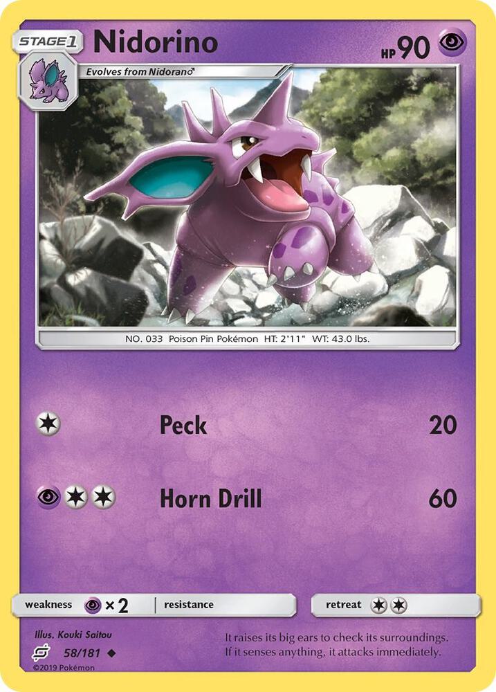 Pokemon Nidorino 58/181 Team Up