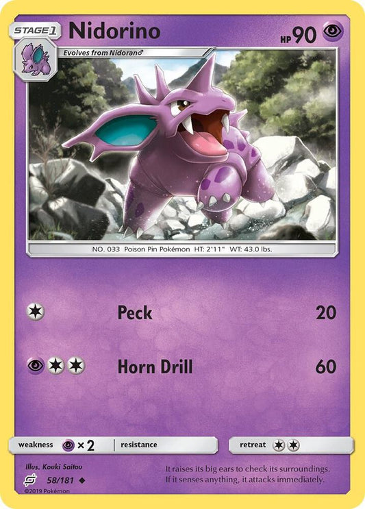 Pokemon Nidorino 58/181 Team Up
