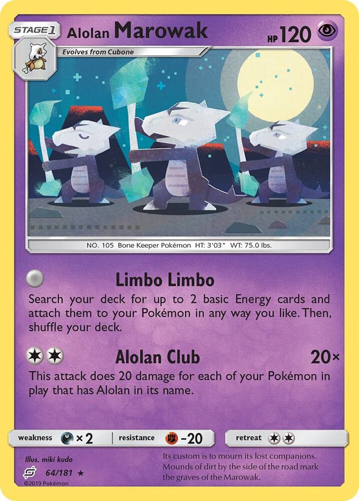 Pokemon Alolan Marowak 64/181 Team Up