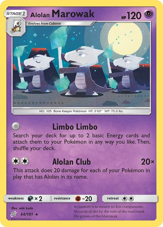 Pokemon Alolan Marowak 64/181 Team Up