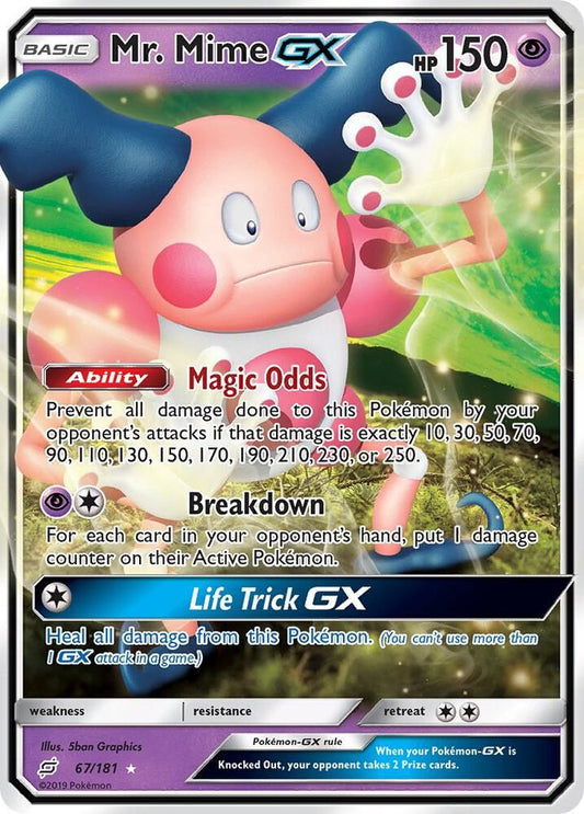Pokemon Mr. Mime GX 67/181 Team Up
