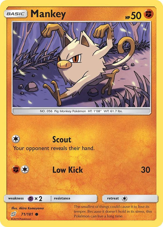 Pokemon Mankey 71/181 Team Up