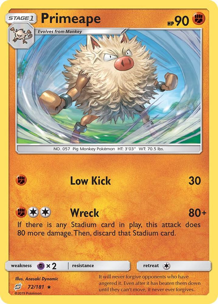 Pokemon Primeape 72/181 Team Up