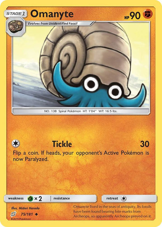 Pokemon Omanyte 75/181 Team Up