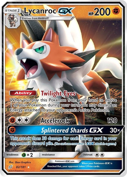 Pokemon Lycanroc GX 82/181 Team Up