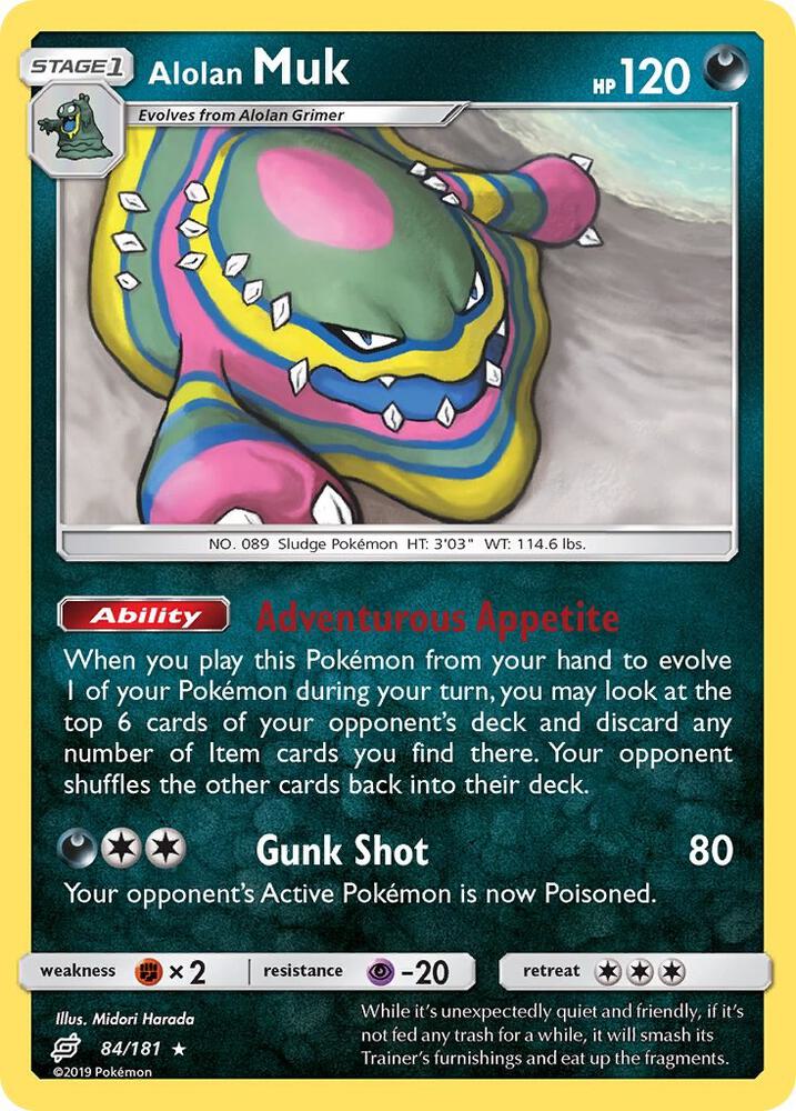 Pokemon Alolan Muk 84/181 Team Up