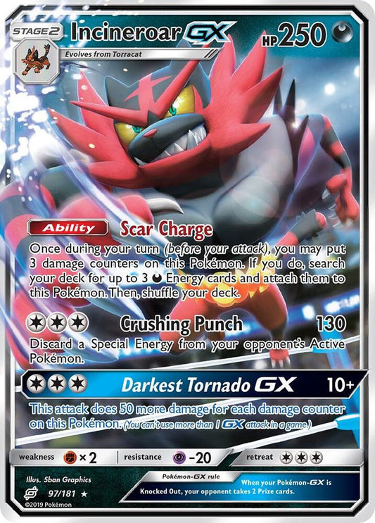 Pokemon Incineroar GX 97/181 Team Up