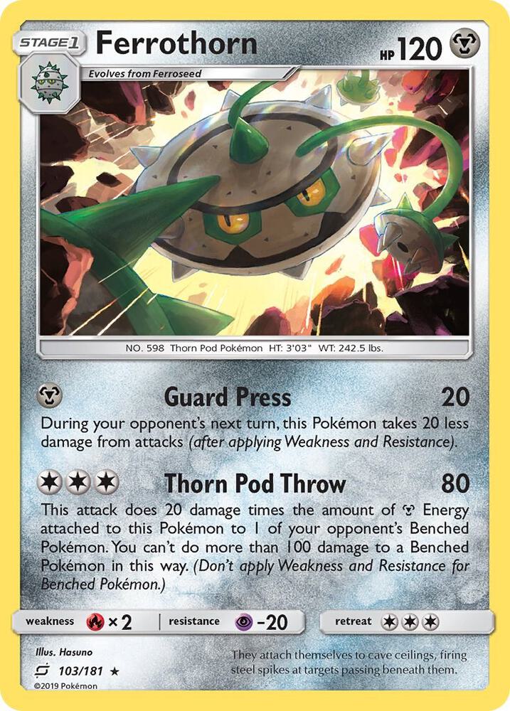 Pokemon Ferrothorn 103/181 Team Up