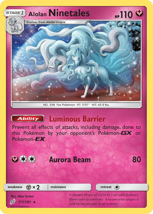 Pokemon Alolan Ninetales 111/181 Team Up