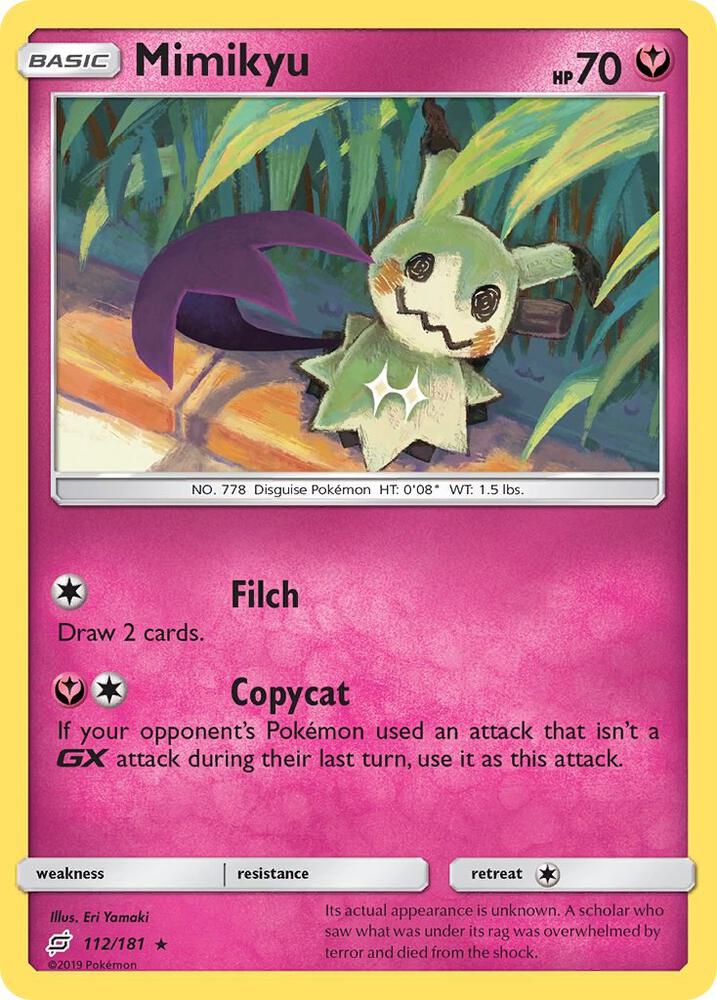 Pokemon Mimikyu 112/181 Team Up
