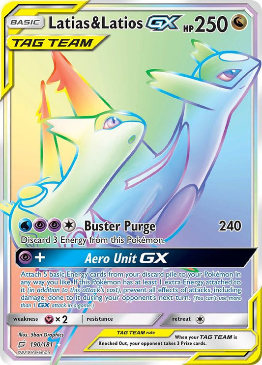 Pokemon Latias & Latios GX 190/181 Team Up