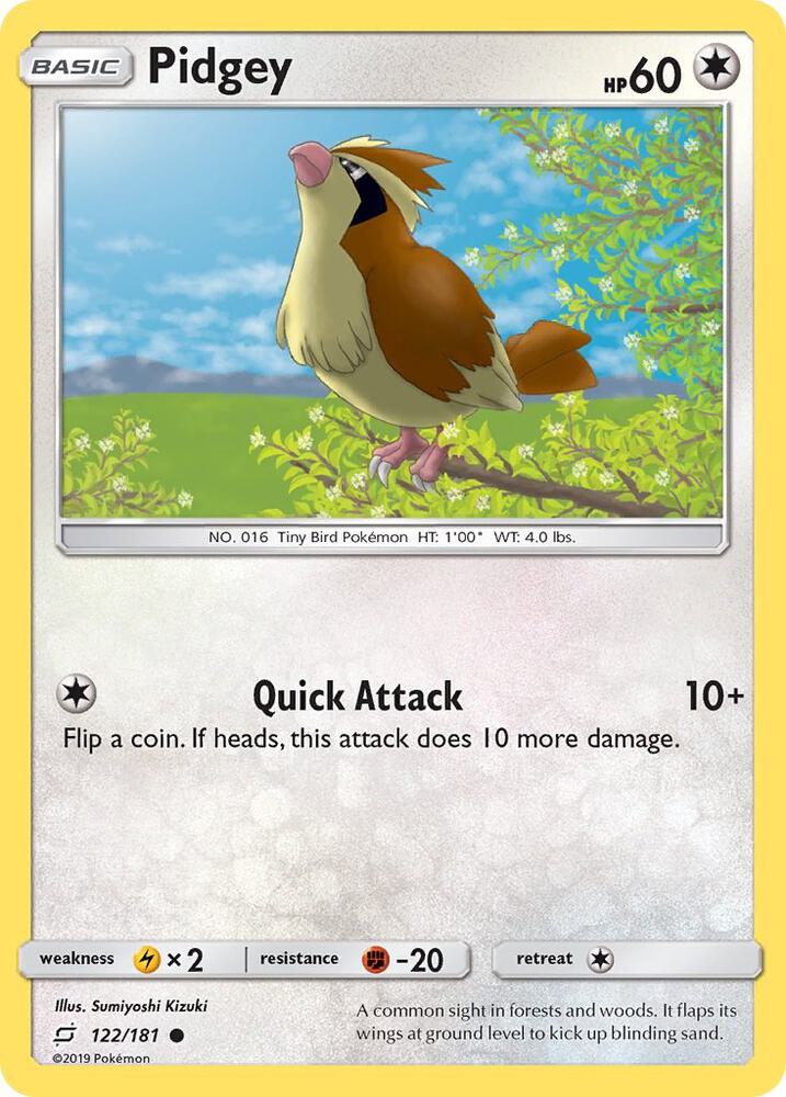Pokemon Pidgey 122/181 Team Up