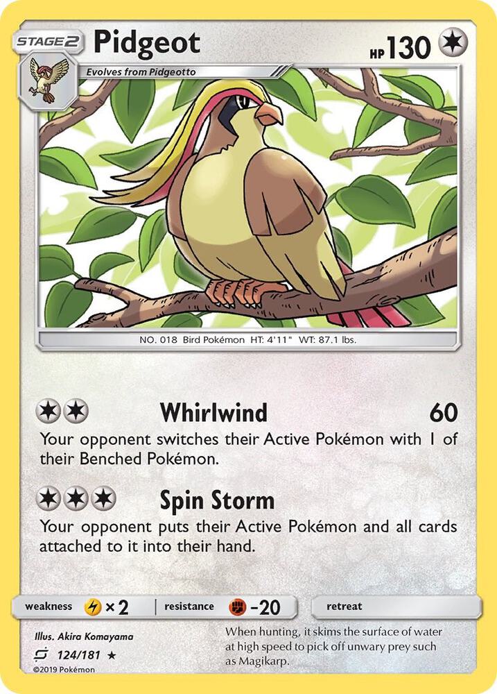 Pokemon Pidgeot 124/181 Team Up