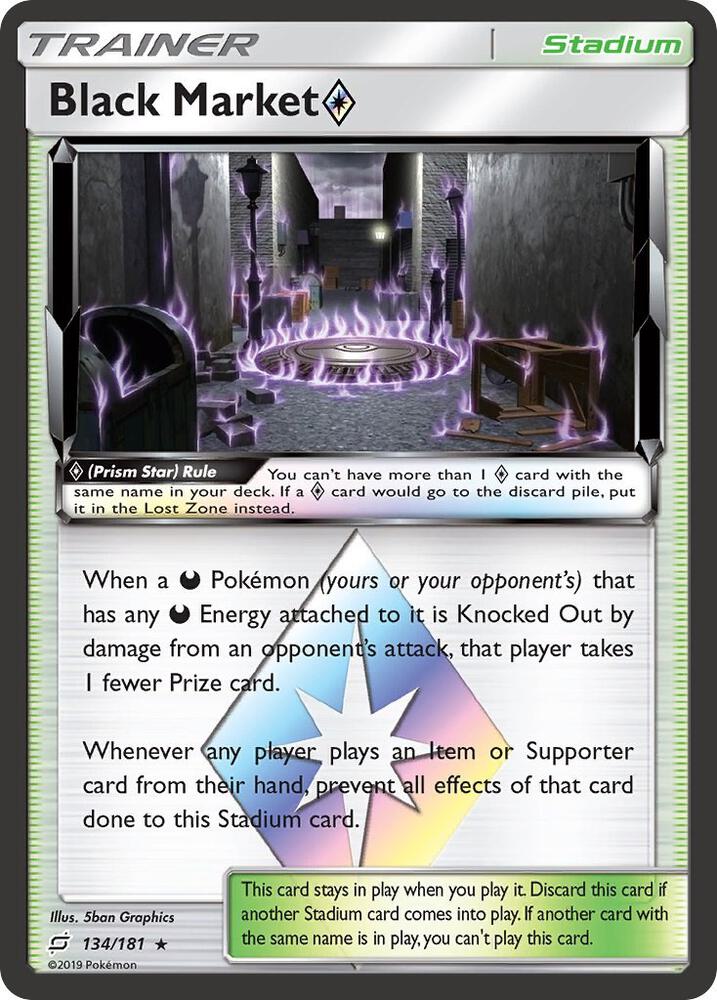 Pokemon Black Market Prism Star 134/181 Team Up