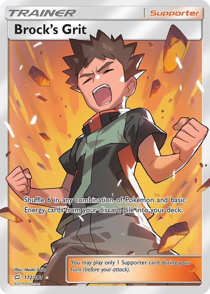 Pokemon Brock's Grit 172/181 Team Up