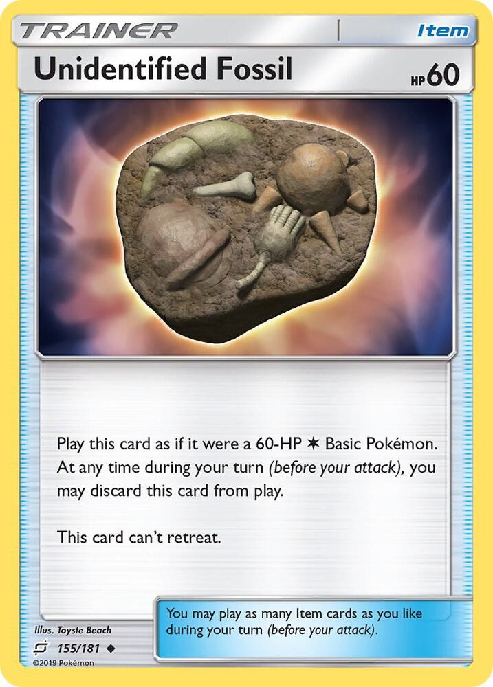 Pokemon Unidentified Fossil 155/181 Team Up