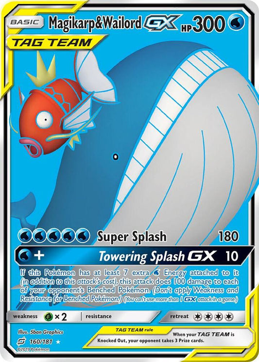 Pokemon Magikarp & Wailord GX 160/181 Team Up