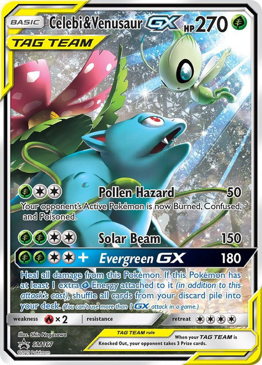 Pokemon Celebi & Venusaur GX SM167 SM Black Star Promos