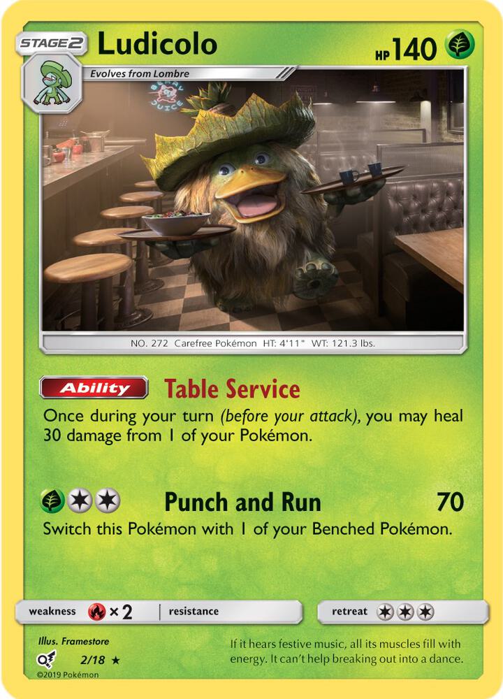 Pokemon Ludicolo 2/18 Detective Pikachu
