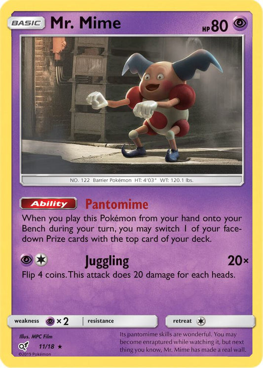 Pokemon Mr. Mime 11/18 Detective Pikachu