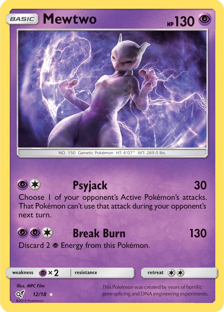 Pokemon Mewtwo 12/18 Detective Pikachu
