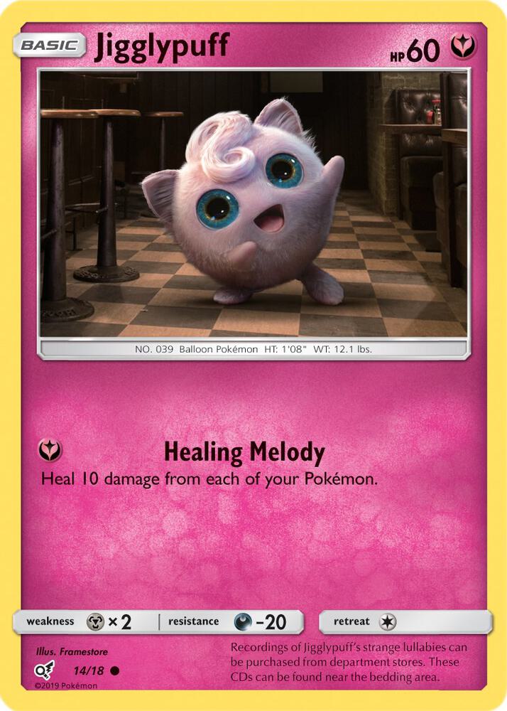 Pokemon Jigglypuff 14/18 Detective Pikachu