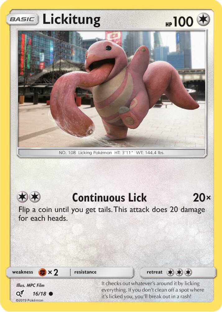 Pokemon Lickitung 16/18 Detective Pikachu