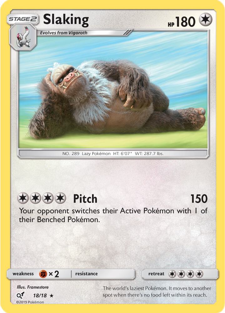 Pokemon Slaking 18/18 Detective Pikachu