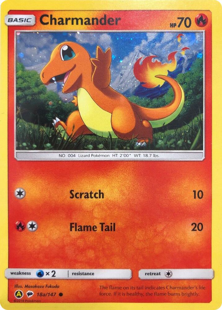 Pokemon Charmander 18a/147 Yellow A Alternate Art